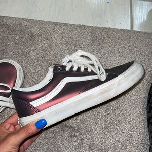 Metallic Burgundy Vans